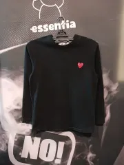 ブラック ハート 長袖 Tシャツ