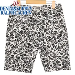 10s オールド DENIM&SUPPLY（デニム＆サプライ）スカル×花柄 総柄 コットン ショートパンツ 白×黒 27 / RALPH LAUREN（ラルフ ローレン）のサムネイル