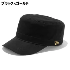 ニューエラ NEW ERA キャップ 帽子 WM-01 ベーシック ダックコットン ワークキャップ ブラック×ゴールド カジュアル ファッション ミリタリーテイスト メンズ レディース