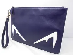 26g-001x【中古】FENDI　ﾌｪﾝﾃﾞｨ　ﾊﾞｯｸﾞﾊﾞｸﾞｽﾞ　ﾓﾝｽﾀｰ　ﾊﾞｸﾞｽﾞｱｲ　ｸﾗｯﾁﾊﾞｯｸﾞ　7N0078　A80S　199-8242