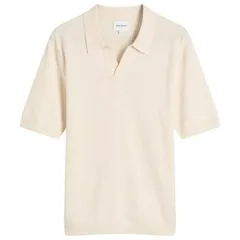 ノースプロジェクト メンズ トップス ポロシャツ コットン リネン Norse Projects Leif Cotton Linen Polo Kit White ホワイト