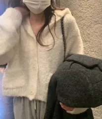 lazyshop ロティ ニット フード アイボリー