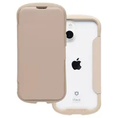 iFace Reflection iPhone 14/13 ケース 手帳型 クリアケース (ベージュ)【 アイフェイス スマホケース 耐衝撃 iPhone13 アイフォン14 アイフォン13 手帳 ダイアリーケース  [ベージュ] [iPhone 14/13]