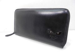 新品 箱付き FENDI フェンディ 長財布 レザー モンスター バグズアイ