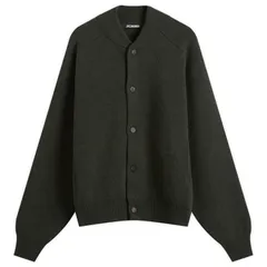 ジャクエムス メンズ アウター ジャケット・ブルゾン ウール ニット Jacquemus Wool Cashmere Knitted Bomber Darkhaki カーキ