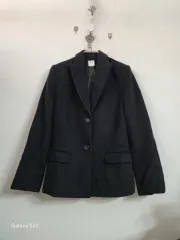 ブラック レディース ウール ジャケット