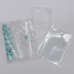 A7 シール帳 バインダー  リフィル10枚付き PVC ファイル付き 水色 可愛い