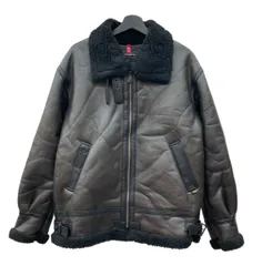 アルファインダストリーズ ALPHA INDUSTRIES B-3 フライトジャケット フェイクムートン ミリタリー ボアジャケット ダークブラウン 茶 TA1548-201 ジャケット 無地 ブラウン Lサイズ 104MT-2455