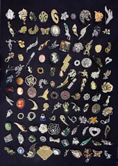 【vintage】ブローチ　まとめ売り　大量　120点