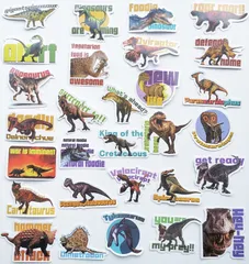 50枚 ダイナソーシート 恐竜ステッカー 恐竜のシール カワイイ恐竜の世界 Tレックスデカール キッズプレゼント