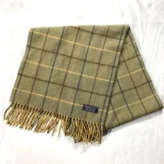 BURBERRYS バーバリーズ マフラー チェック カシミヤ100% 英国製 ヴィンテージ アーカイブ グリーン