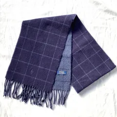 POLO RALPH LAUREN ポロラルフローレン マフラー チェック ネイビー ウール ポニー ロゴ