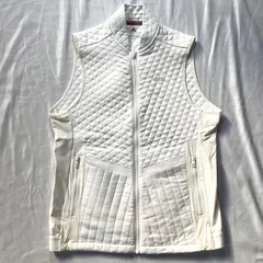 adidas アディダス ベスト キルティング ホワイト ポリエステル サイズM