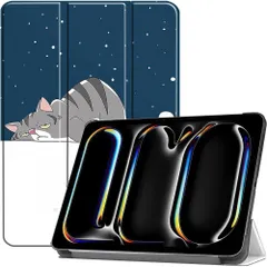 For iPad Pro11 2024 ケース 開閉式三つ折薄型スタンドケース PUレザー iPad Pro 11インチ 第5世代 2024 カバー (LM)R123