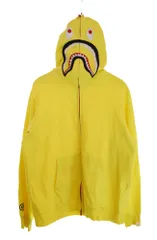 アベイシングエイプ A BATHING APE  2010 NEON Shark Full Zip Hoodie ネオンシャークフルジップフーディー  パーカ イエロー LLサイズ 103MT-3679