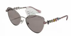 未使用 スワロフスキー サングラス バラフタイ SK7034 クリスタル　ブラウン　シルバー　ピンク　ストーン SWAROVSKI 石　カラフル　大粒　ラインストーン シルバー レディース 