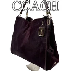 【超レア】コーチ COACH マディソン フィービー ショルダーバッグ ハラコ レザー パープル 紫 タッセル チャーム付 肩掛け ワンショルダー Madison Phoebe 26345