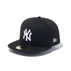 ニューエラ NEW ERA キャップ 帽子 59FIFTY ニューヨーク・ヤンキース ブラック×ホワイト 黒 カジュアル ファッション 14525208 フラットバイザー