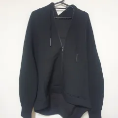 ザラ ブラック フード ジップアップ ジャケット 95