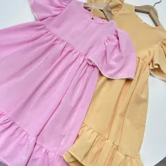 L 120-130 女の子 フリル ONE PIECE