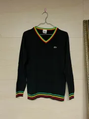 ブラック ラコステ カーディガン ニット