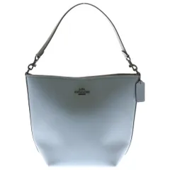 COACH (コーチ) シティ ラージ バケット バッグ ハンドバッグ ワンショルダーバッグ ライトブルー ガンメタ金具 レザー