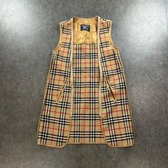 希少・美品✨バーバリー ベスト ノバチェック 金ボタン 刻印 ウール 9
