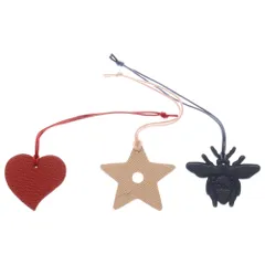 DIOR (ディオール) ノベルティ レザー チャーム ストラップ 3点セット