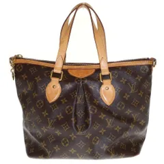 LOUIS VUITTON (ルイヴィトン) モノグラム パレルモPM ハンドバッグ トートバッグ ブラウン ゴールド金具 レザー×PVC M40145
