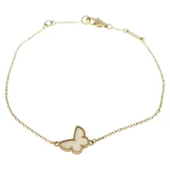 Van Cleef & Arpels (ヴァンクリーフアンドアーペル) スウィート アルハンブラ パピヨン マザーオブパール ブレスレット Au750 K18 YG イエローゴールド VCARF69000