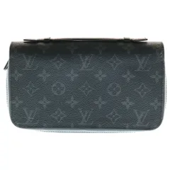 LOUIS VUITTON (ルイヴィトン) モノグラムエクリプス ジッピーXL ラウンドジップ長財布 ロングウォレット カードケース ブラック PVC M61698 シルバー金具