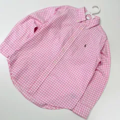 7t 130 ラルフローレン Polo Kids(ポロキッズ) ピンク CHECK シャツ