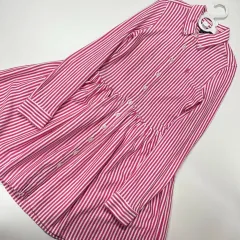 8-10t 140-150 ラルフローレン Polo Kids(ポロキッズ) ピンク ストライプ ONE PIECE