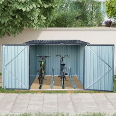 物置 屋外 大容量 スチール製 戸外収納庫 自転車収納 両開きドア 施錠可能 庭 Amazon | 屋外 物置 スチール ガーデン ロッカー 大容量収納 多機能
