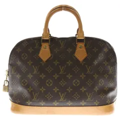 LOUIS VUITTON (ルイヴィトン) モノグラム アルマPM ハンドバッグ ブラウン レザー×PVC 旧型 M51130 ゴールド金具