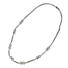 GIVENCHY ジバンシー ネックレス ロングネックレス アクセサリー ジュエリー 小物 ロゴ メタル シルバー