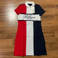 新品 Tommy Hilfiger トミーヒルフィガー カラーシャツワンピース (XS)