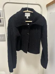 H&M ブラック ニット カーディガン