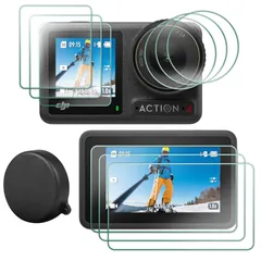 Action Action 4液晶保護フィルム DJI サブ画面用3枚+LED保護フィルム3枚 + 超薄 メイン画面用3枚 4に適用 硬度10H、防油汚れ、指紋防止、気泡防止、飛散防止 Osmo FitStill強化ガラスフィルムDJI