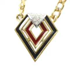 ジバンシィ GIVENCHY ヴィンテージ ネックレス アクセサリー ペンダント ラインストーン ゴールドカラー 金色 ■GY11 /MQ