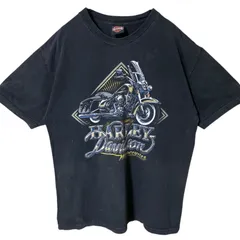 XL ハーレーダビッドソン アメリカンビッグプリント ビッグプリント  ブラック 黒 Tシャツ レディース ユニセックス メンズ 古着 半袖