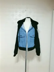 新品/クロップドデニムジャケット66/フード付きデニムジャケット66