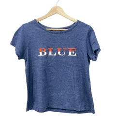 Burberry Blue Label(バーバリーブルーレーベル) 半袖Tシャツ サイズ38 M レディース美品  - ダークネイビー×白×レッド クルーネック