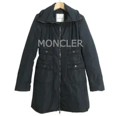 美品 MONCLER モンクレール BEYNAC べナック ダウンジャケット ダウンコート 4ポケット 2WAY スタンドカラー ロング ブラック サイズ00 レディース 古着 中古