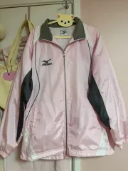 ミズノ グレー ピンク ウィンドブレーカー