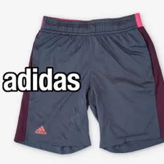 adidas アディダス Climacool ショートパンツ キッズ 140 ダークグレー ピンク スポーツ サッカー 陸上 ハーフパンツ 吸汗速乾