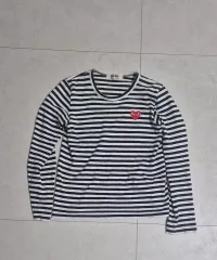 COMME des GARCONS PLAY ストライプ 長袖 Tシャツ