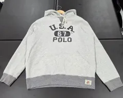 ポロラルフローレン フードTシャツ グレー