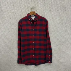 H&M チェック バイカラー レギュラーフィット シャツ S M08301