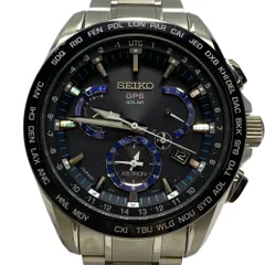 【稼働品】 セイコー アストロン GPSソーラーウォッチ デュアルタイム 時計 腕時計 スマートセンサー 自動時刻修正 クオーツ アナログ シルバー 8X53-0AS0-2 SEIKO 高機能 精密設計 実用性 信頼性